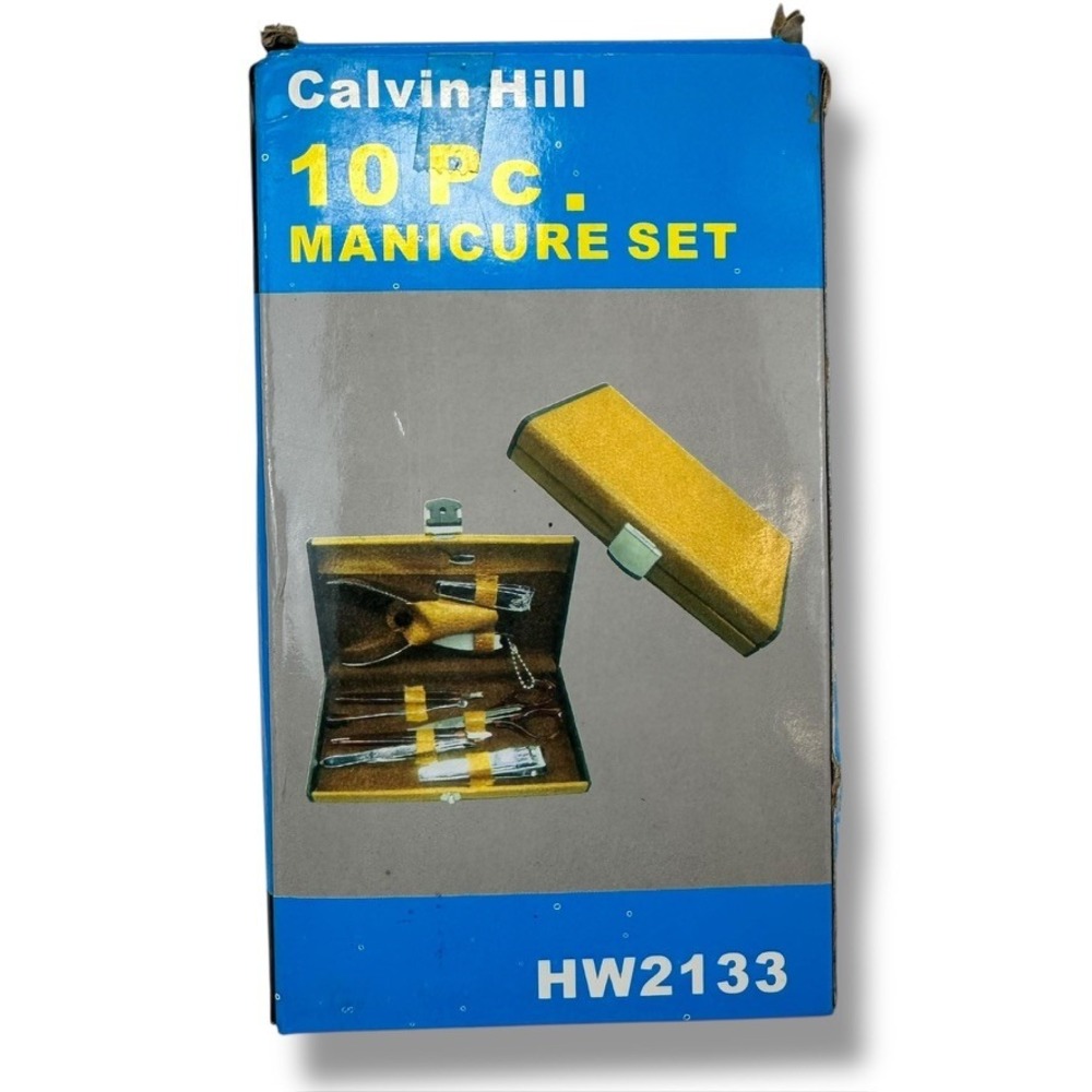 Vtg Calvin Hill 10-Piece Manicure Set Travel Grooming Kit HW2133 New in Box